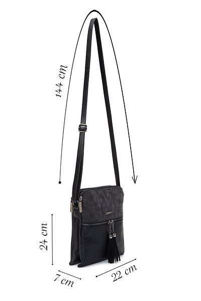 Derimod Black Long Strap Women's Crossbody Bag - 24wbd 210414