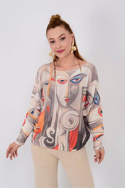 Park Moda 9060 ΜΠΛΟΥΖΑ ΠΛΕΚΤΗΣ ΜΕ ΣΧΕΔΙΟ ΜΕΡΣΕΡΙΖΕ ΣΧΕΔΙΟ