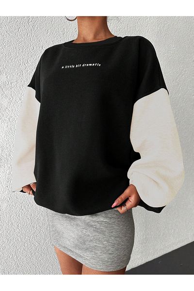 Mood Lab Φούτερ Relaxed Fit Slogan με στάμπα Raster μεγάλου μεγέθους