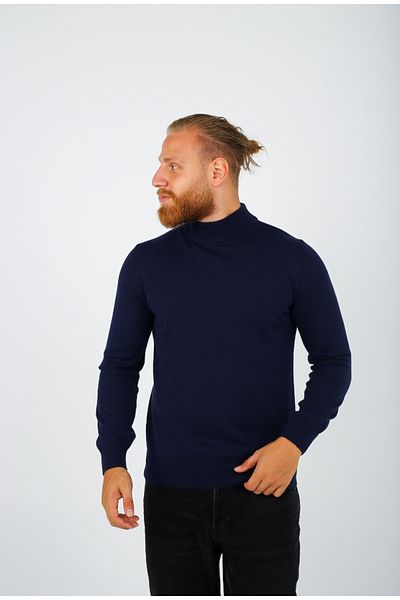 Brango Half Fisherman Knitwear Navy Blue
