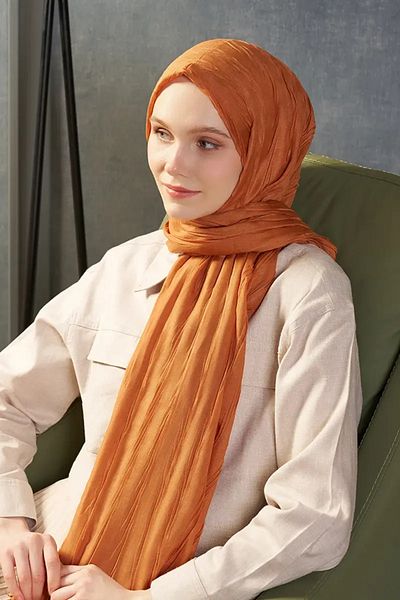 Madame Polo Şal plisat din bambus - Pepene galben