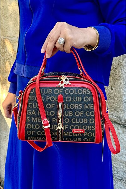 Just Polo EU Just Polo Women's Red 4-Bolmed Hand and Shoulder Bag