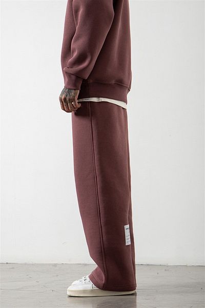 Machinist Plum Baggy Sweatpants - Oversize με ελαστική μέση