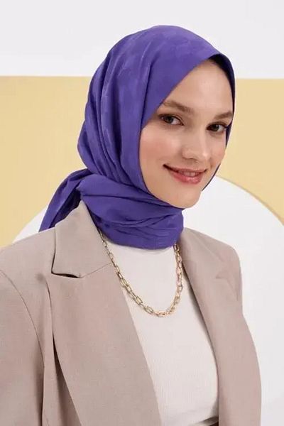 Madame Polo Μεταλλικό Μωβ Feyza Hakymez Μεταξένιο Ζακάρ Lara Σάλι Σκακιέρα