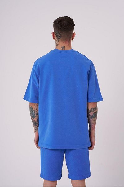 Machinist Ανδρικό μπλουζάκι Luxury Washed Basic Relaxed Light Blue Spotted T-shirt