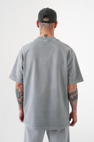 Machinist Ανδρικό μπλουζάκι Luxury Washed Relaxed Acid Grey T-shirt