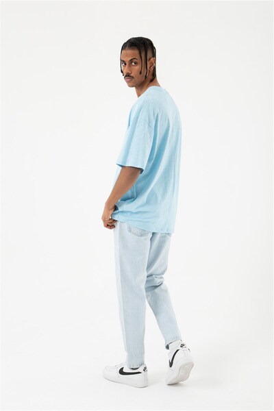 Machinist Ανδρικό μπλουζάκι Flamlı Basic oversized Baby Blue
