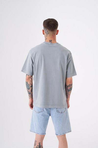 Machinist Tricou pentru bărbați Basic Washed Relaxed Acid Griy