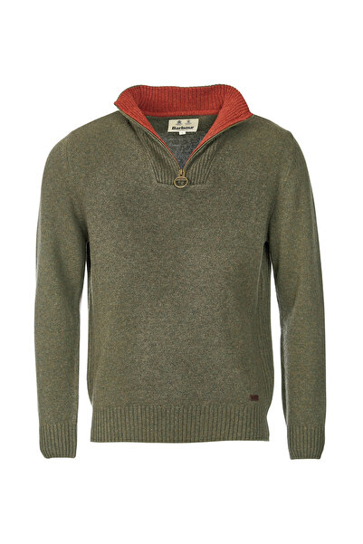 Barbour Pullover Nelson Yarım Fermuar Kazak Gn73 Seaweed