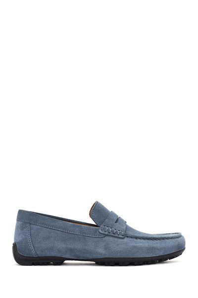 Geox Kosmopolis Blue Men's Suede Loafer - U35cfb00020c4005