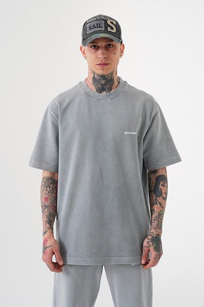 Machinist Ανδρικό μπλουζάκι Luxury Washed Relaxed Acid Grey T-shirt