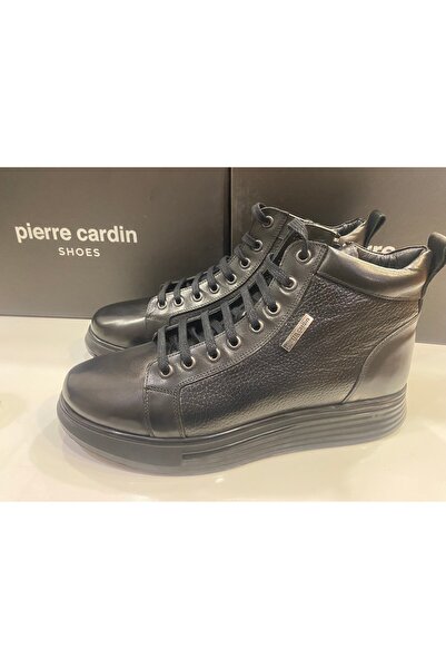 Pierre Cardin erkek hakiki deri günlük fermuarlı bağcıklı bot