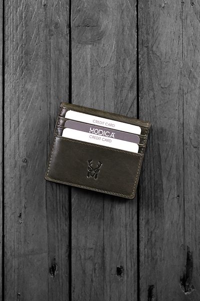 Modica Sazara – Γνήσιο δέρμα Super Thin Minimalist Πορτοφόλι, Μοντέρνο Σχέδιο, Λεπτή θήκη για κάρτες