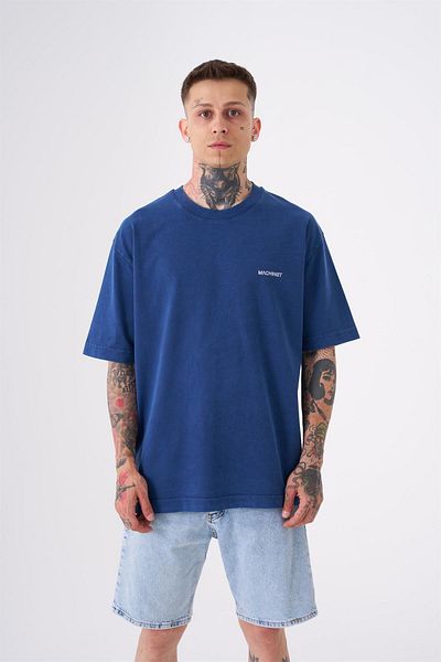 Machinist Ανδρικό μπλουζάκι Basic Washed Relaxed Navy Blue