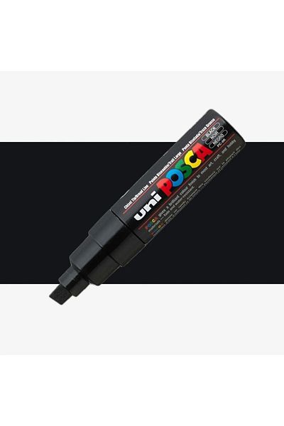UNİ-BALL Uni-Ball Posca Pc-8K 8.0 Poster Marker Pen (1 Pcs Black + 1 Pcs White)