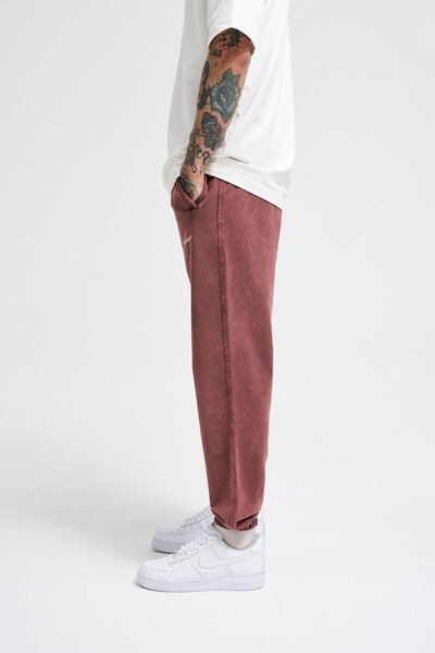 Machinist Χαλαρωμένο πλενόμενο Luxury Basic Jogger Sweatpants καφέ