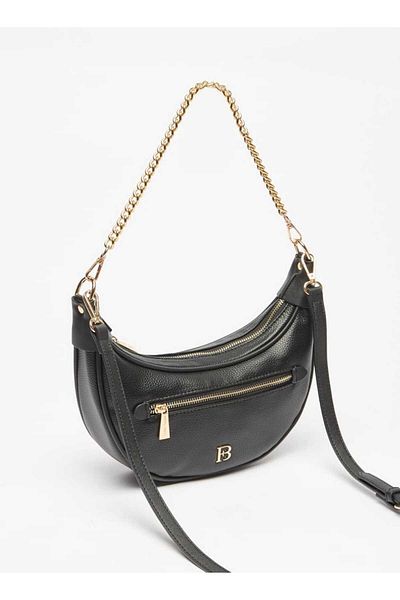 Flora Bella by Shoexpress Flora Bella Solid Hobo Bag with Detachable Strap and Zip Closure