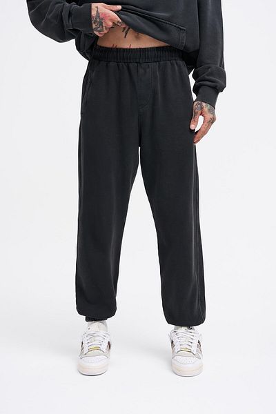 Machinist Ανδρικό πλενόμενο Basic Jogger Black Sweatpants