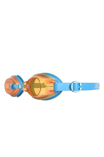 SPEEDO نظارات السباحة Jet V2 Gog Ju باللون الأزرق/البرتقالي للجنسين للأطفال 8-092989082