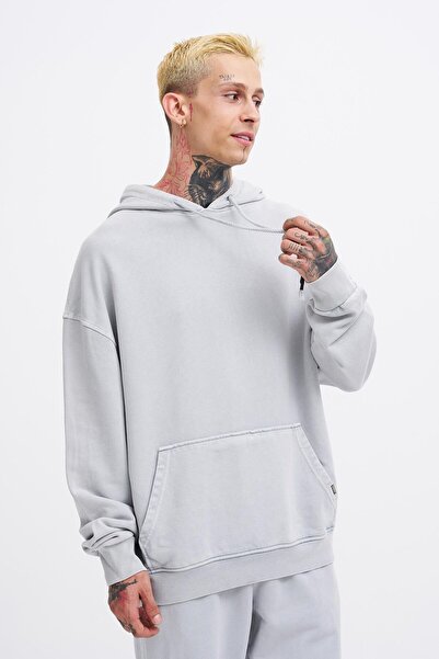 Machinist Ανδρικό φούτερ με κουκούλα Oversize Washable Ghost