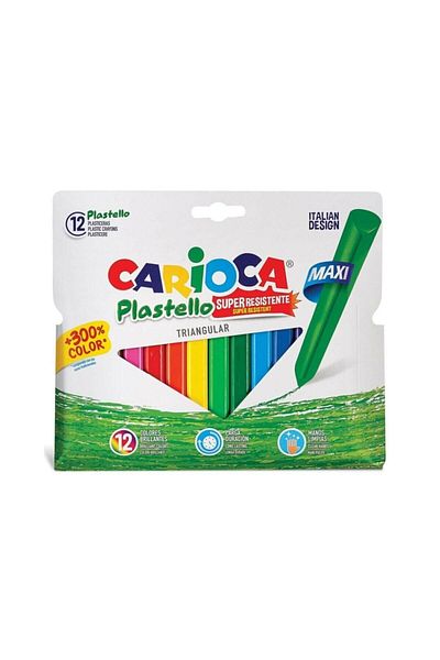CARIOCA 24l Pastel Crayons - Washable and Non-Polluting, Hands