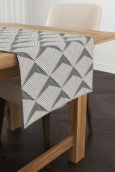 Cango Home Κρεμ μαύρο Bohemian Scandinavian μοτίβο ψηφιακής εκτύπωσης Runner Cgh1226-rn