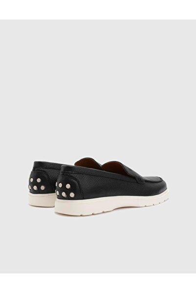 İLVİ Roy Hakiki Geyik Deri Erkek Siyah Loafer Ayakkabı
