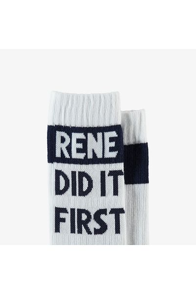 Lacoste Unisex Printed Navy Blue Socks