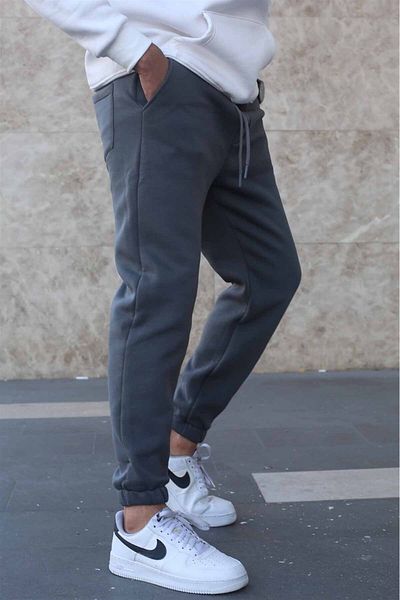 Madmext Pánské tepláky Smoked Charcoal Basic 5482
