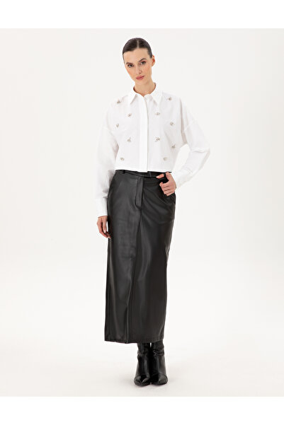 Pierre Cardin Beyaz Oversize Uzun Kollu Gömlek 50292277-VR013