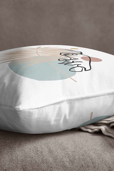 INSENSE HOME Βελούδινη Babyface Λευκή Μαύρη Μοντέρνα Μαξιλαροθήκη Ριχτάρι - Cgh150