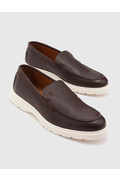 İLVİ Roy Genuine Deer Leather Men's Brown Loafer Shoes