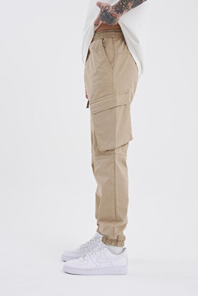Machinist Beige Jogger Jean - Ανδρική τσέπη Cargo