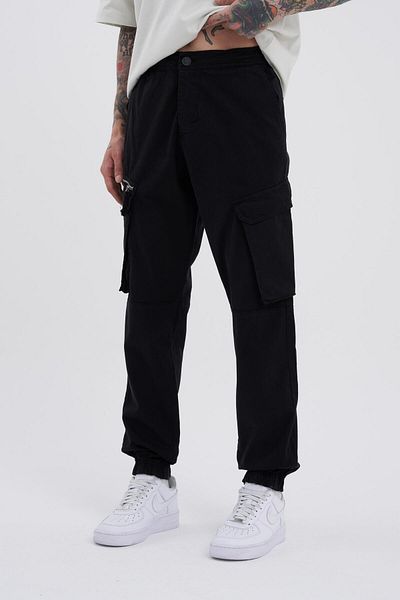 Machinist Ανδρικό Black Jogger Jean - με τσέπη Cargo