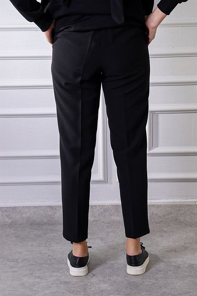 Puane 90100 Pantaloni creion cu talie elastică negri