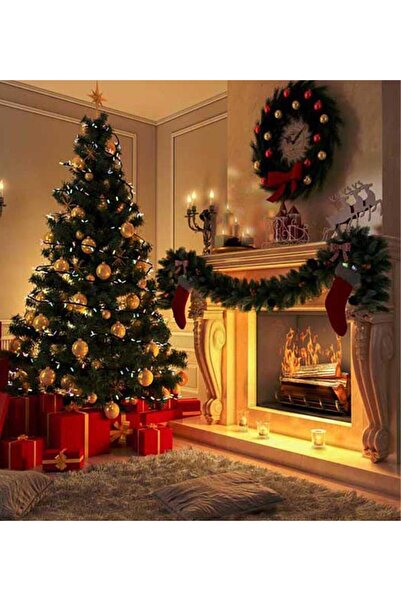 Sole Luxury Series 180 Cm 60 Adet Süslü Ve Işıklı Metal Ayaklı 500 Dal İthal Yılbaşı Çam Ağacı