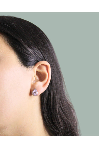 CLODIACS 925 Ayar Damla Tasarım Çivili Küpe