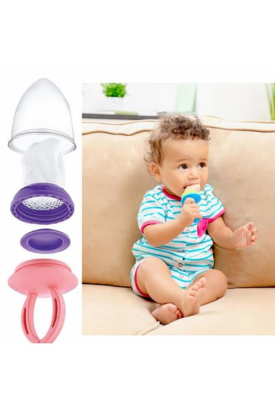 Babyjem Dispozitiv de hrana Fruits BabyJem (Culoare: Roz)