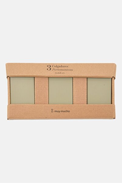 Muy Mucho 3 Pieces Hook Holder, Green