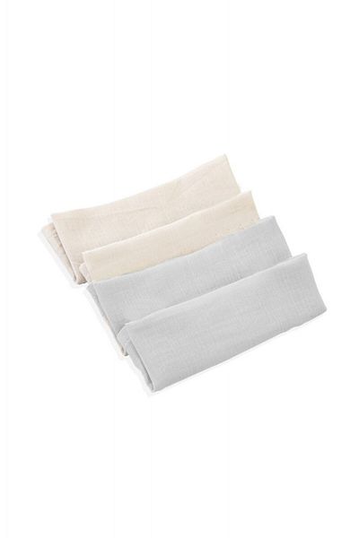 Babyjem Set 4 prosopele din muselina, BabyJem, 25x25 cm, Ecru