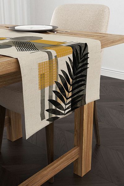 Cango Home Yellow Cream Bohemian Modern Patterned Digital Printed Runner Cgh936-rn