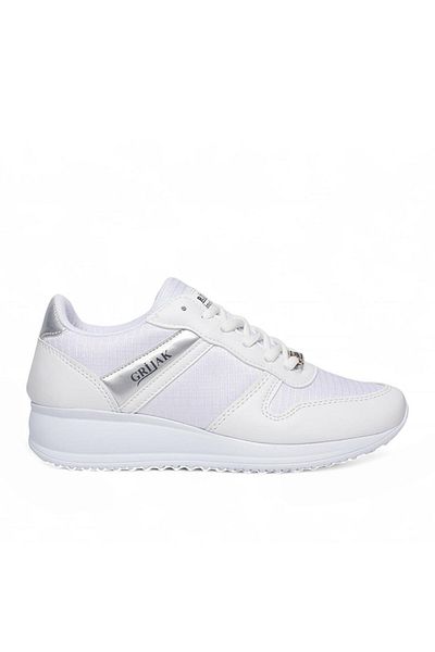 stilfest Pantofi sport ortopedici confortabili pentru femei - Tenis casual alb argintiu