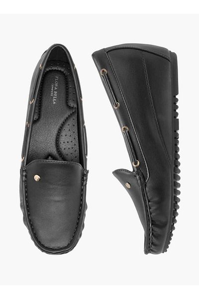 Flora Bella by Shoexpress Flora Bella Solid Slip-On Wedge Heel Loafers