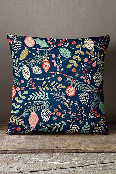 INSENSE HOME Кадифе Babyface Зелений Багатоколірний Новорічний Тематичний Цифровий Друк Подушка Подушка Чохол - Cgh294