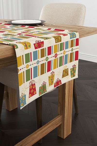 Cango Home Red Green Christmas Themed Digital Printed Runner Cgh847-rn