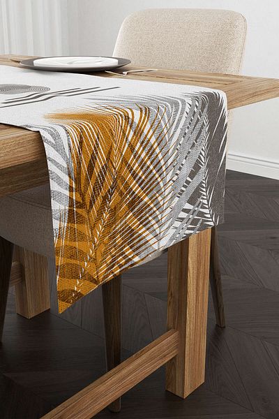 Cango Home Yellow Gray Bohemian Modern Patterned Digital Printed Runner Cgh928-rn
