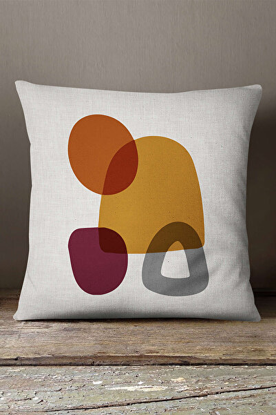 INSENSE HOME Velvet Babyface Orange Purple Modern Style Abstract Patterned Digital Printed Throw Pillow Pillow Case Cgh682