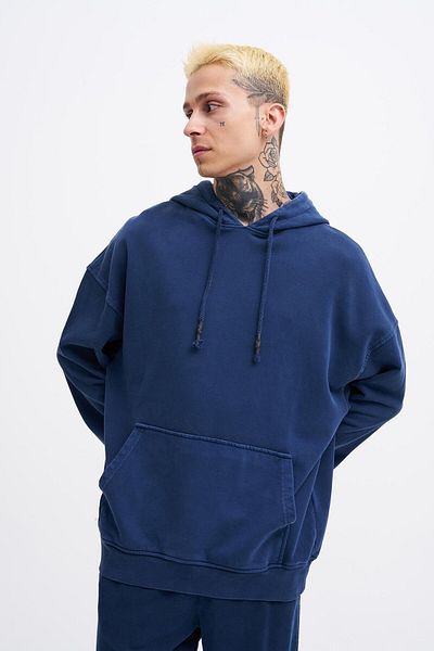 Machinist Ανδρικό φούτερ Basic Hooded Oversize Washable Navy Blue