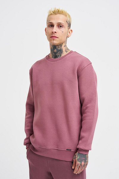 Machinist Ανδρικό φούτερ Crew Neck Basic κανονικό δαμάσκηνο