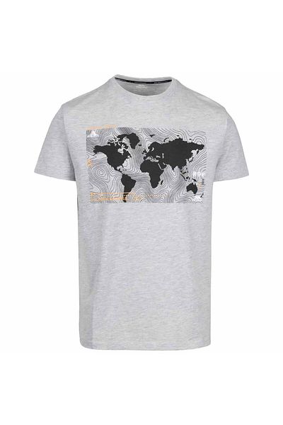 Trespass Ανδρικό μπλουζάκι Chera Casual Printed - Grey Marl, Matotstr0095-23394